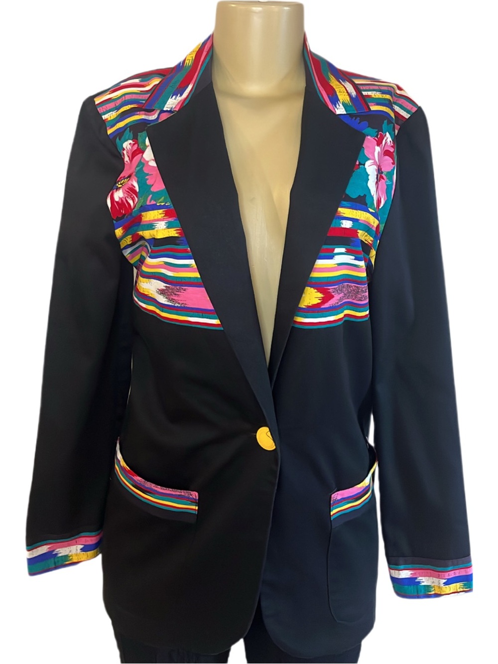 Vintage Lindsey Scott Sport Tribal Floral Blazer